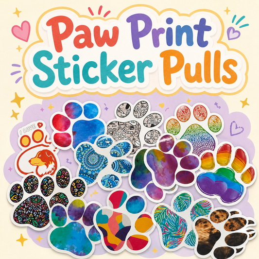 Paw Print Sticker Pulls